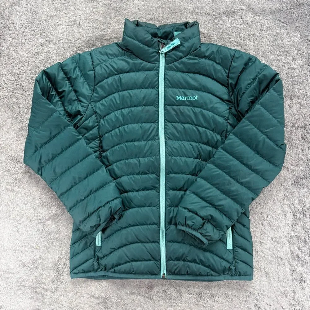 Marmot Highlander Down Jacket Teal Girls Large Winter Coat